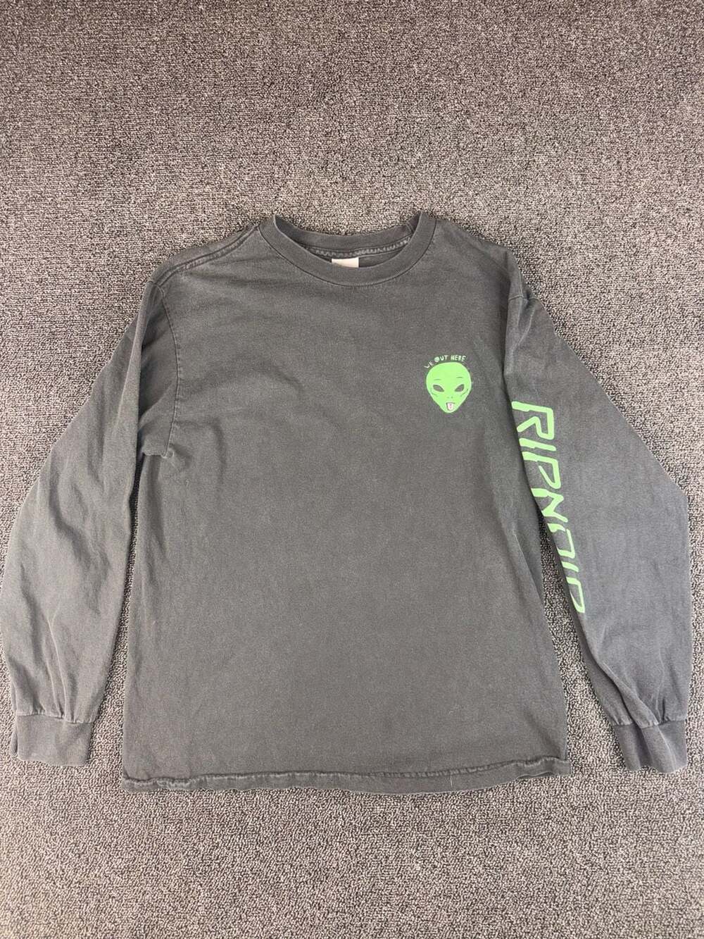 RIPNDIP We Out Here Lord Alien Long Sleeve Tee Size Medium Black